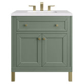 James Martin Vanities Chicago Collection 30 in. Single Vanity in Smokey Celadon with Countertop Options - 305-V30-SC-3AF